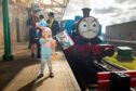 Three-year-old Ivy Farrar from Cruden Bay ready for her trip on Thomas the Tank Engine. Pic: Paul Reid.