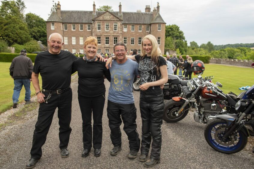 Jim Douglas, Lyn McCurley, Ian McDougall and Mat Blackshaw at Brechin Castle.
