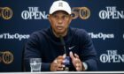 Tiger Woods at his press conference at The 150th Open at St Andrews.