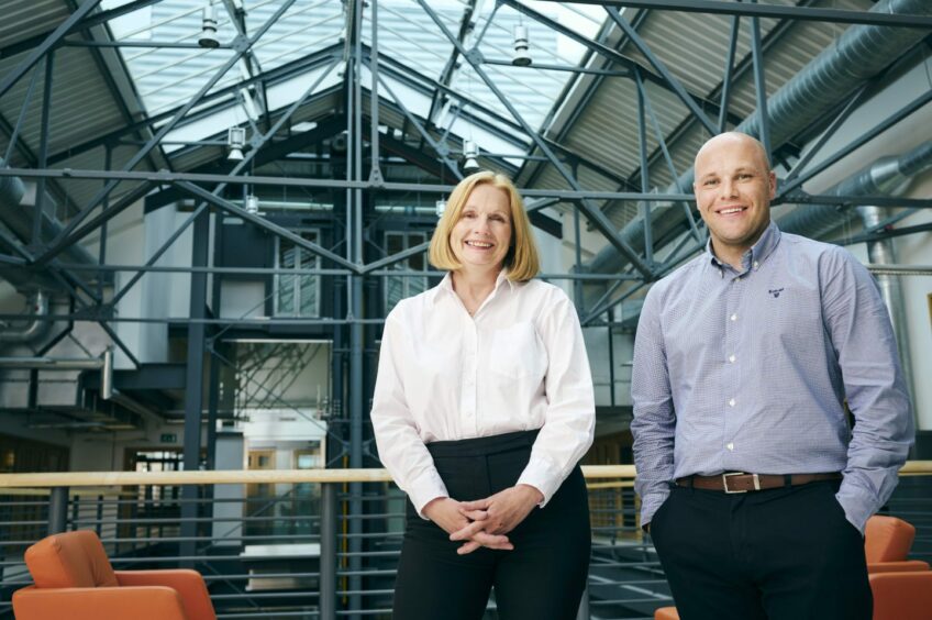 Dawn MacDougall and Blair Davidson in Henderson Loggie's Dundee offices.