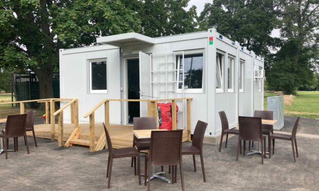 The new starters box at North Inch Golf Course.