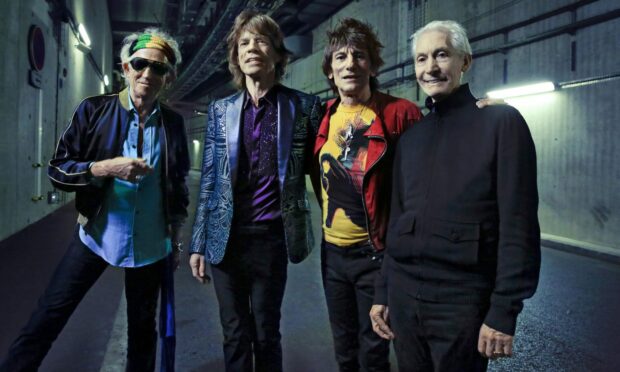 Keith Richards, Mick Jagger, Ronnie Wood, Charlie Watts.