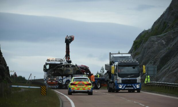 The A9 was closed for around nine hours as investigations were carried out at the scene. DCT Media.