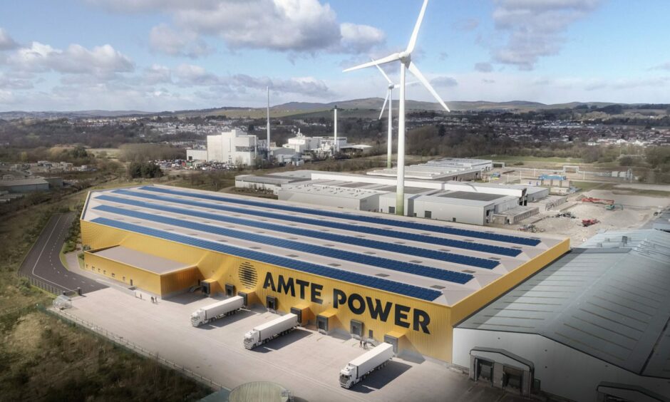 The proposed AMTE Power factory at the former Michelin tyre factory site in Dundee before the company went into administration.