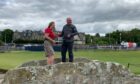 David and Lindsey on Swilcan Bridge