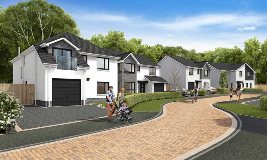 An artist's impression of the Campion Homes development at Oak Bank, Glenrothes. Image: Campion Homes