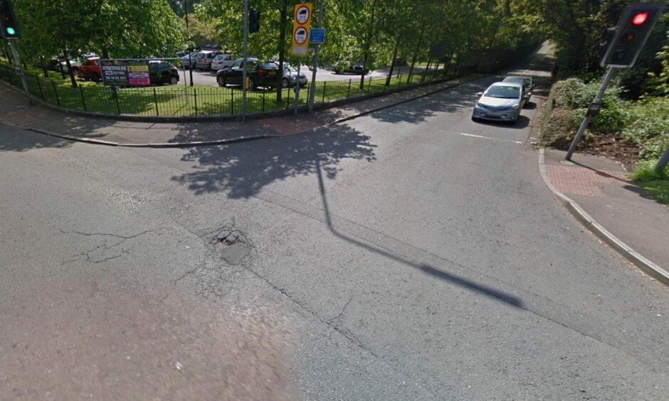 The pothole as seen on Google.
