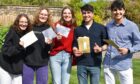Group of 5 St Leonards International Baccalaureate 2022 candidates with their results.
