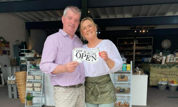 David and Wendy Allan at the opening of their new deli in June 2022.