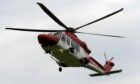 A Coastguard helicopter airlifted the injured fisherman to hospital. Image: Kath Flannery