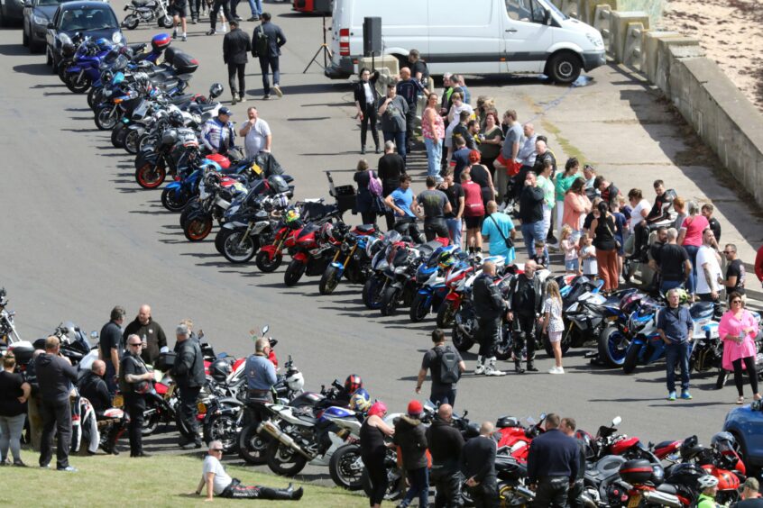 Steven Donaldson memorial motorcycle ride at Arbroath.