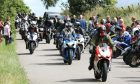 Bikers arrive at Kinnordy Loch at the end of the last Steven Donaldson memorial ride in 2022.