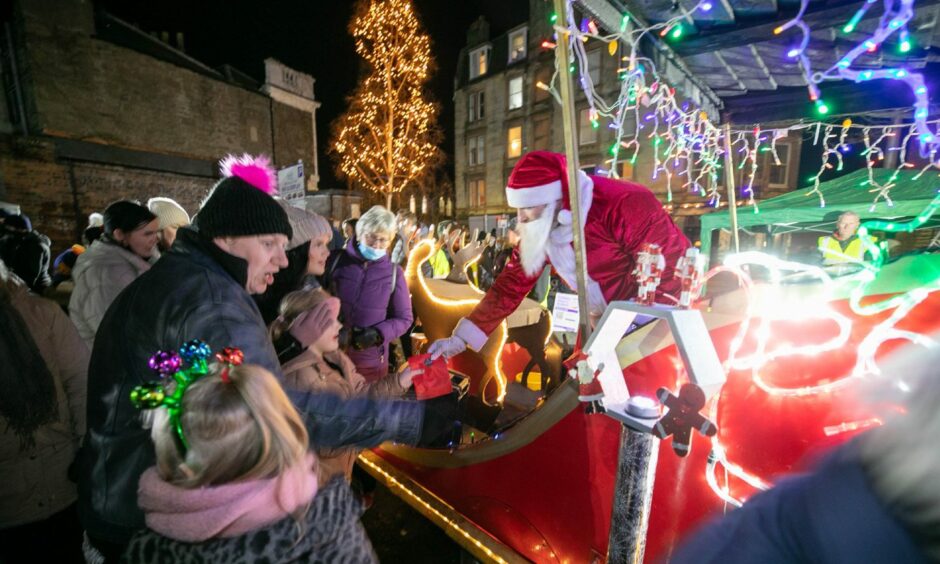 Revellers enjoying the celebrations at Dundee West End Christmas Fortnight in 2021.