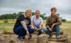 Local pupils and students are invited to visit the Fife archaeological project. Reporter Debbie Clarke is pictured with Joe Lippitt (project supervisor) and Erik Crnkovich (Principal Investigator). Pic: Kenny Smith/ DCT Media