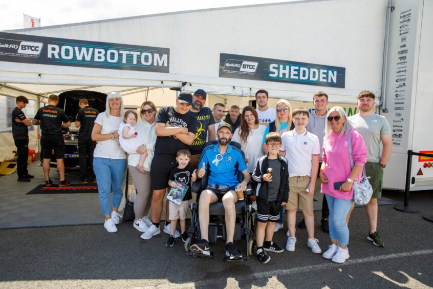 Stephen with his entire family at Knockhill.