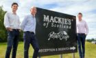 Mackie's of Scotland marketing and brand manager Angus Hayhow, and managing direcor Mac Mackie of with James Taylor, Mackie's at Taypack. managing director.