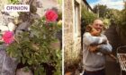 Murray planted a rose in memory of his cat Simone.