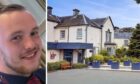 Reiss Wilson caused havoc at the wedding at Keavil House Hotel, near Dunfermline.