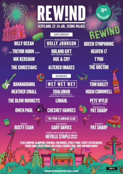 Rewind Scotland line-up.