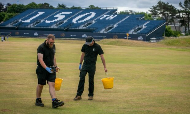 Record numbers are expected to arrive in St Andrews where prep is underway for the open