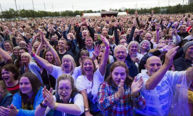 The crowd go wild for Simply Red. Picture by Alan Richardson