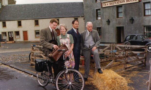 Filming of the TV series Dr Finlay's Casebook at Auchtermuchty in July 1992.