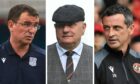 Dundee manager Gary Bowyer, Arbroath gaffer Dick Campbell and Dundee United boss Jack Ross are preparing for the League Cup knockout rounds.