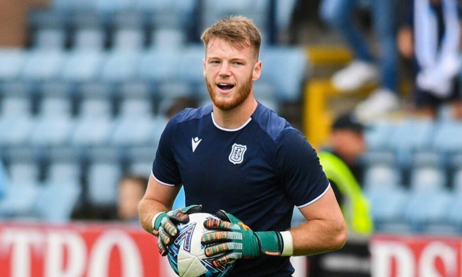 Dundee goalkeeper Harry Sharp. Image: SNS