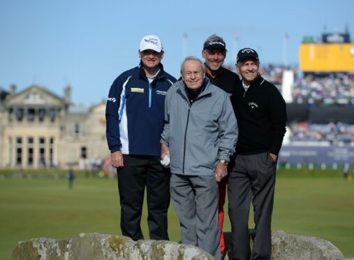 One of Paul Lawrie's favourite memories is playing with Arnold Palmer, Darren Clarke and Bill Rogers at the Old Course in 2015.