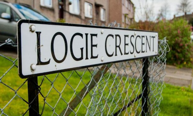 The raid took place on Logie Crescent.