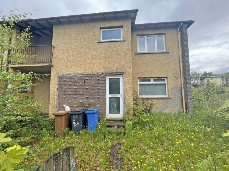 The rubbish filled house, which looks ordinary from the outside. 