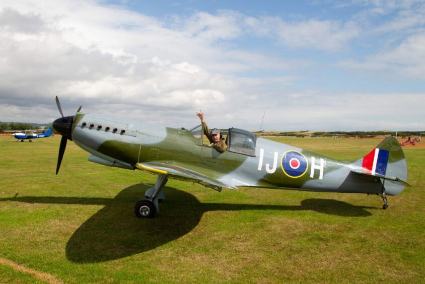 One of the replica wartime aircraft at the Montrose event. Pic: Paul Reid.