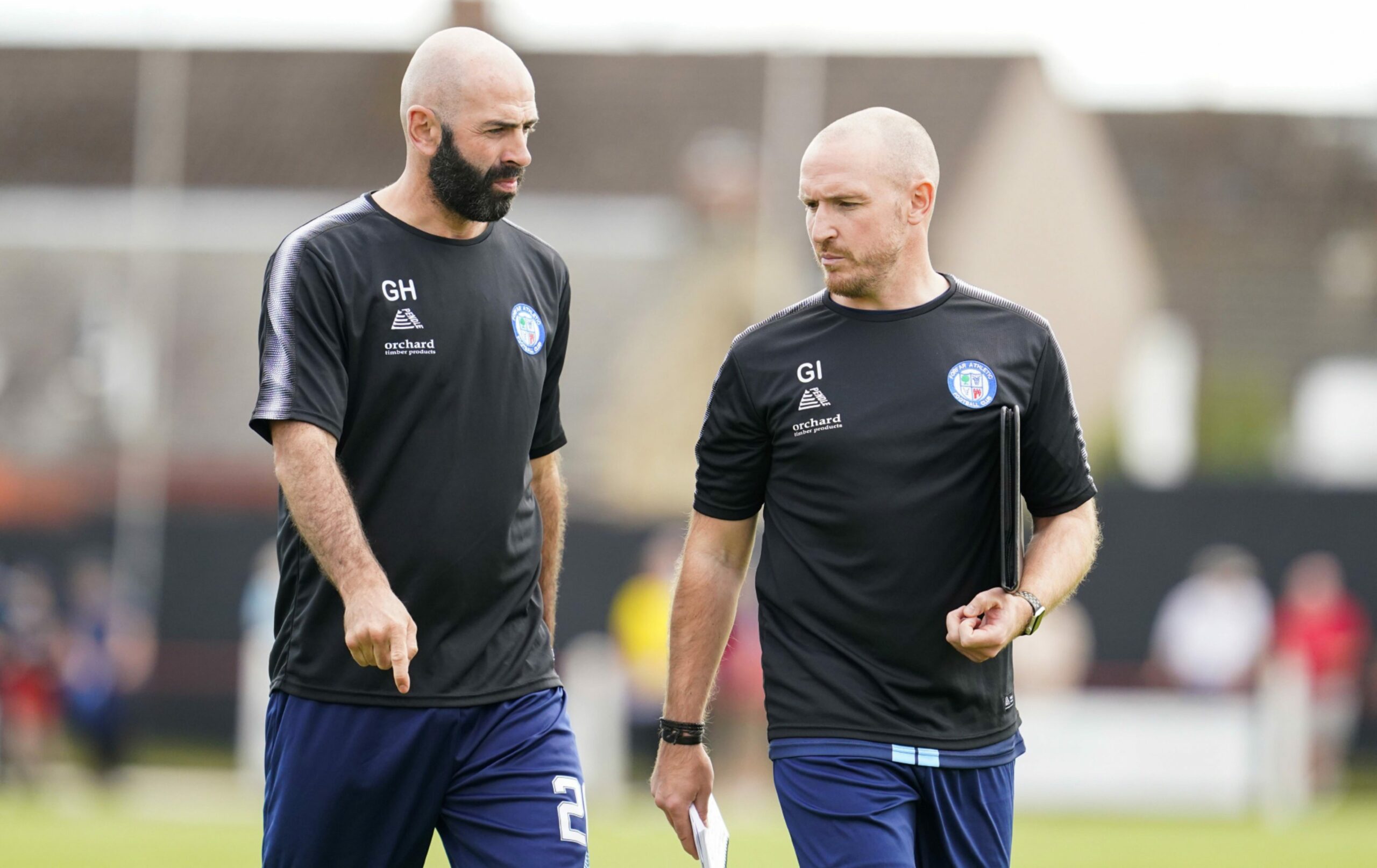 Forfar Athletic management duo of Gary Harkins (left) and Gary Irvine. Image: SNS