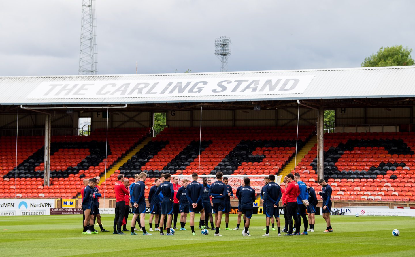 The AZ Alkmaar squad check out Tannadice prior to their Europa Conference League qualifier on Thursday.