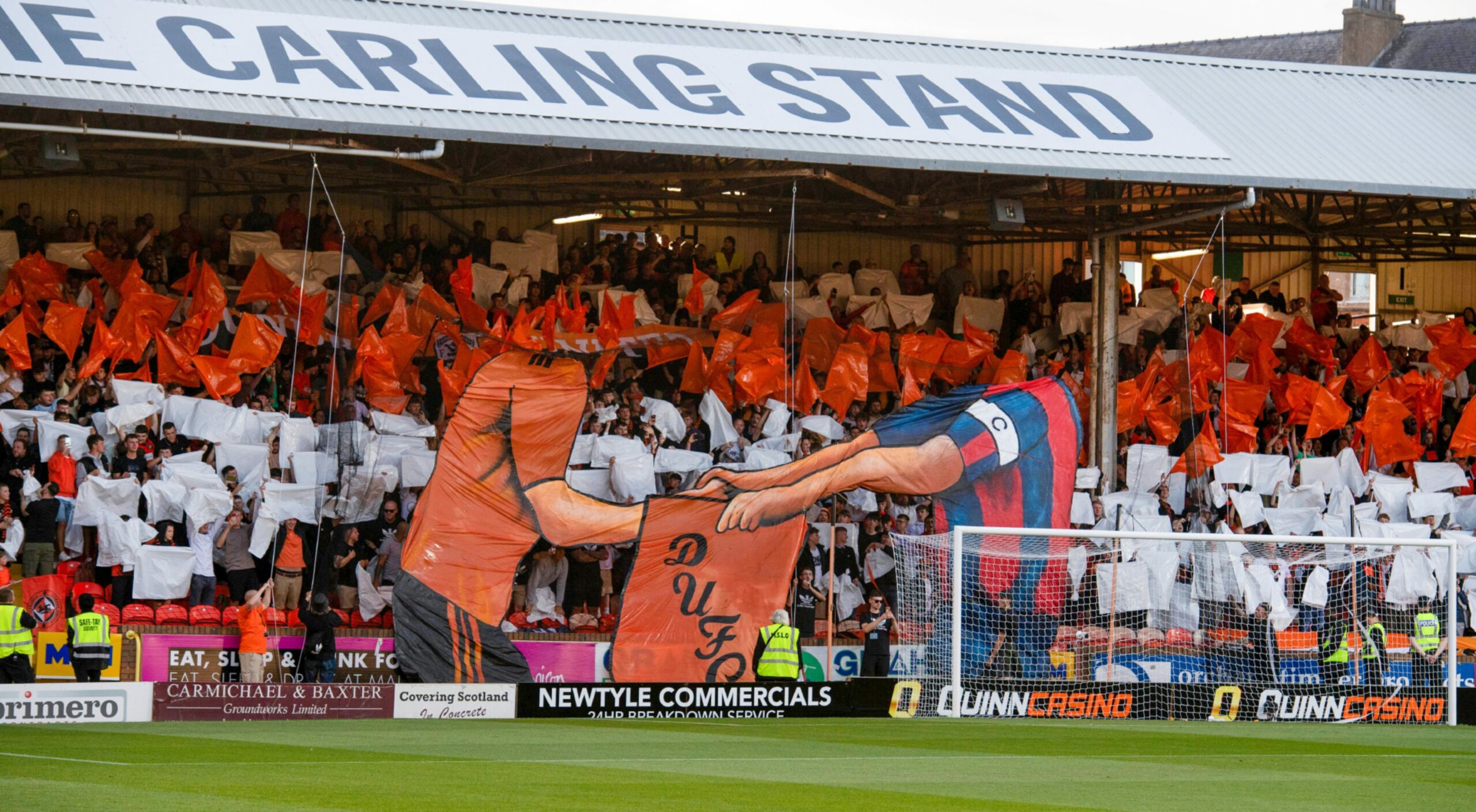In the Shed End, fans displayed this tifo.