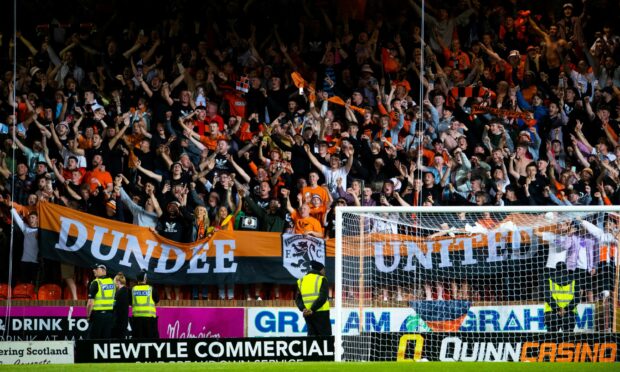 Dundee United fans at Tannadice