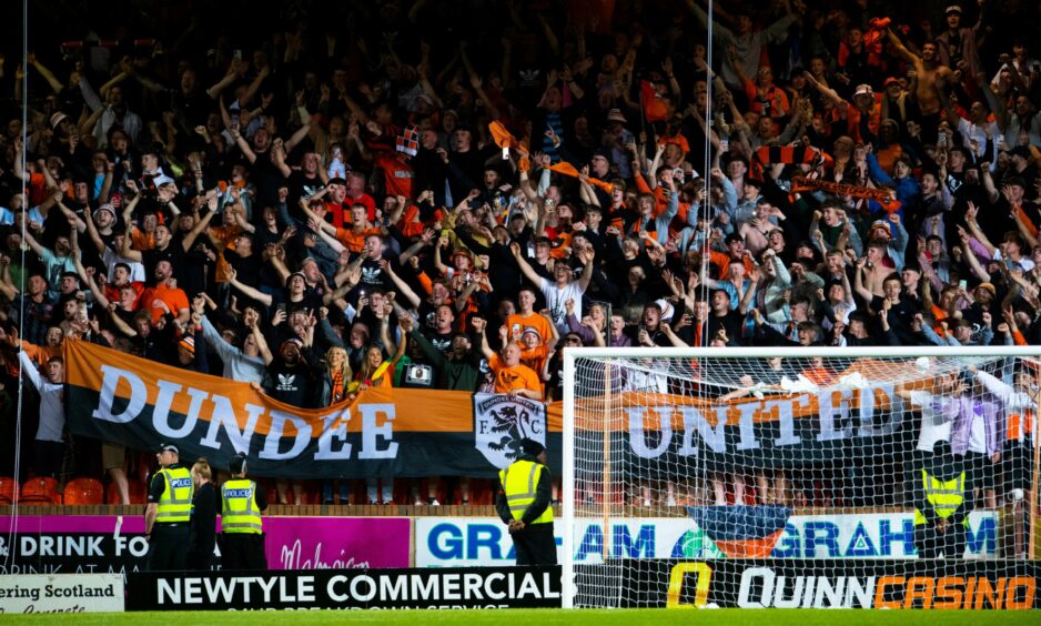 Dundee United fans at Tannadice 