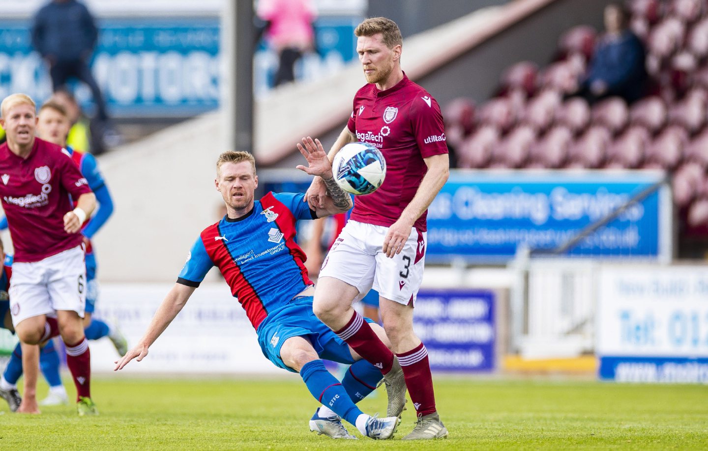 Arbroath's Colin Hamilton had an excellent afternoon at centre-back.