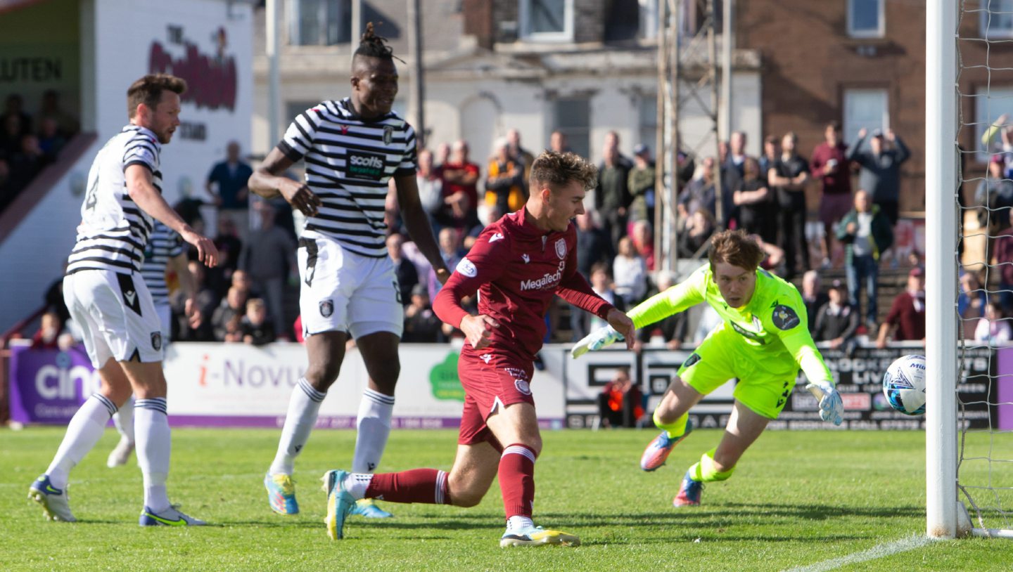 Kieran Shanks has scored the only Championship goal for Arbroath at Gayfield so far.