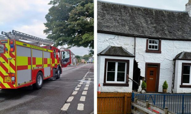 Kintillo Road has been shut after huge cracks appeared on a house.