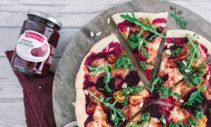 Baxters beetroot pizza.