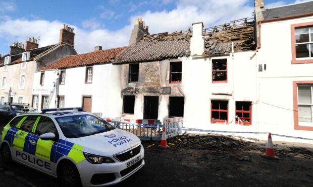 The Pittenweem Fish Bar was gutted in the blaze.