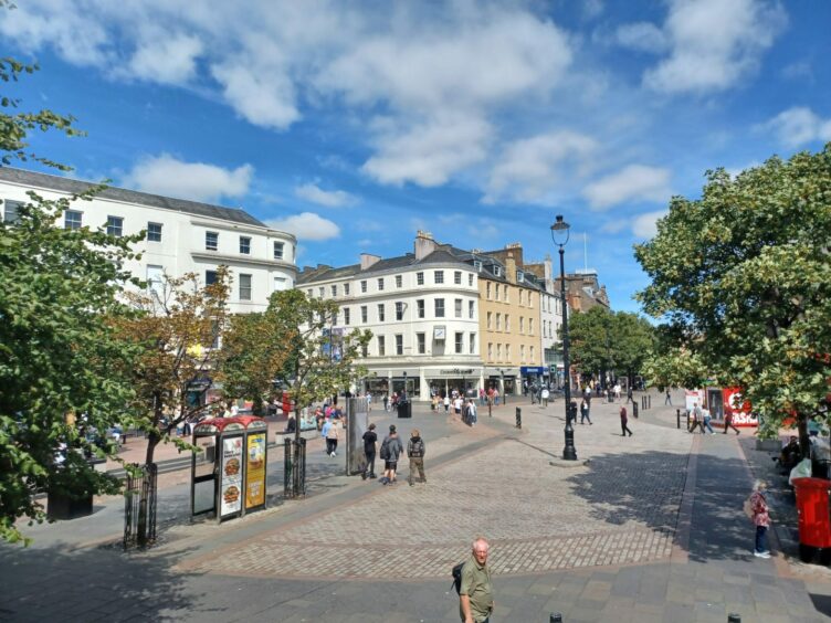 Dundee's city centre buzzes with activity