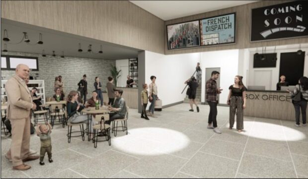 How inside the new cinema could look. Image: Fergus Purdie Architect.