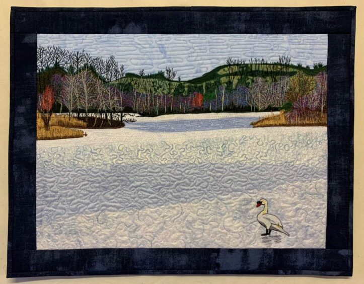 Andrea McMillan (61). Winter on Birnie Loch.