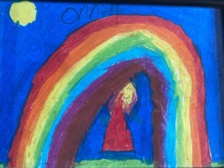 Orrin Freya Mackie (8). Rainbows make me happy.