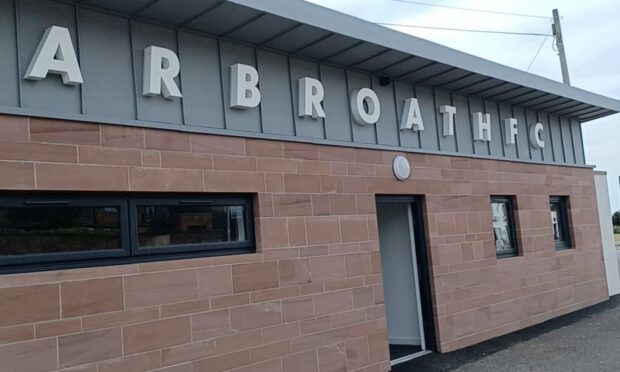 The entrance to the revamped Gayfield Park in Arbroath.