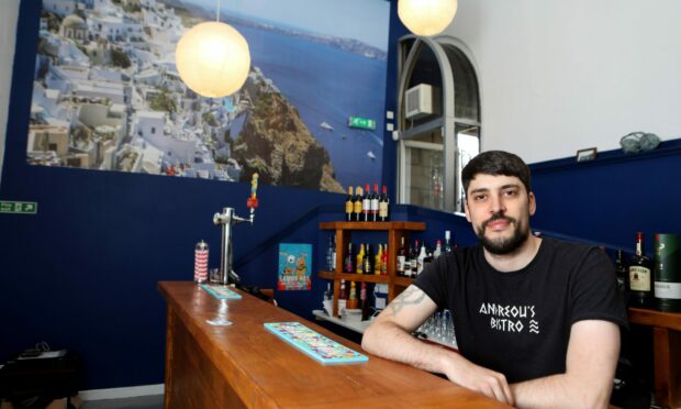 Andrew McDonald inside Andreou's in Dundee. Image: Gareth Jennings/DC Thomson