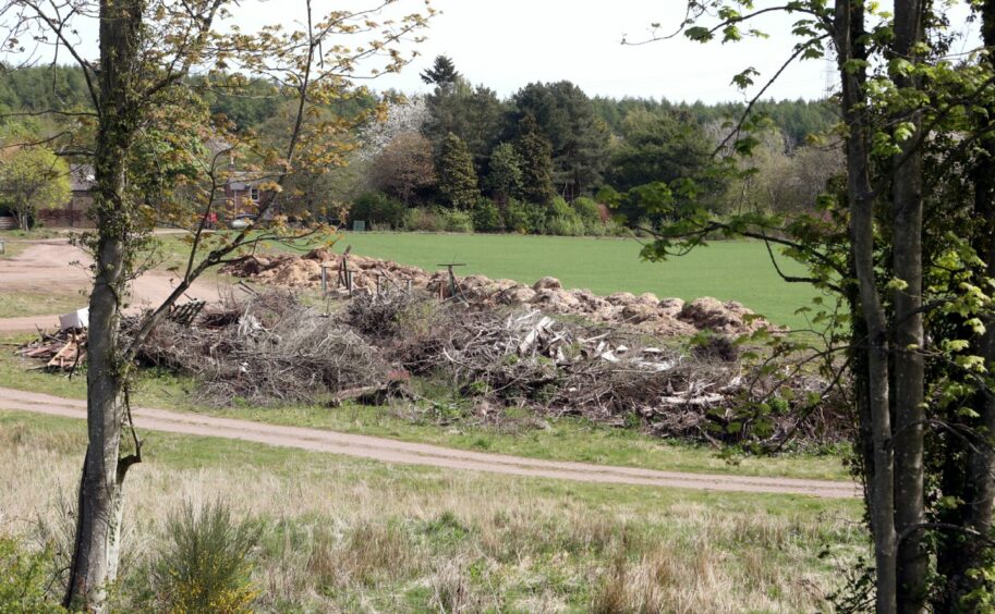 The land that was cleared for the new holiday park.