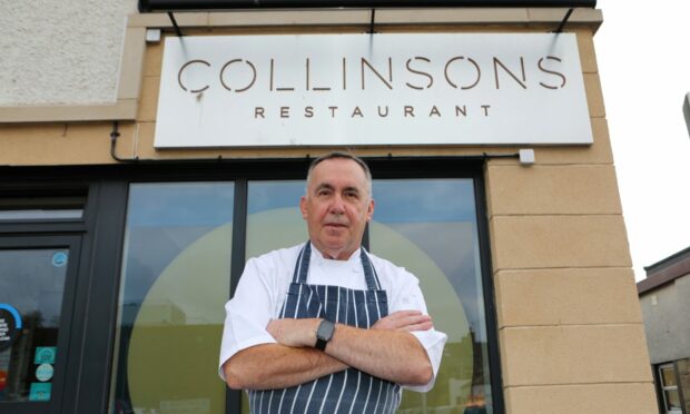 Stephen Collinson outside his restaurant.